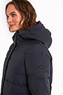 Pūkinis paltas apsaugantis nuo kritulių 3 | JUODA | Audimas