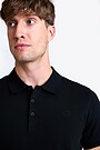 Organinės medvilnės polo marškinėliai 3 | JUODA | Audimas