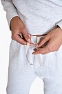 Medvilninės siaurėjančios kelnės 5 | PILKA | Audimas
