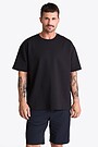 Padidinto silueto marškinėliai  Unisex 1 | JUODA | Audimas