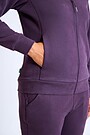 Švelnus medvilninis atsegamas džemperis su gobtuvu 3 | VIOLETINĖ | Audimas