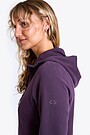 Švelnus medvilninis atsegamas džemperis su gobtuvu 4 | VIOLETINĖ | Audimas