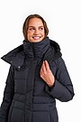 Ilgas pūkinis paltas 4 | JUODA | Audimas
