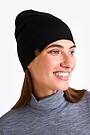Megzta merino vilnos kepurė 2 | JUODA | Audimas