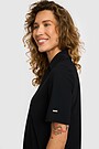 SENSITIVE medžiagos suknelė trumpomis rankovėmis 4 | JUODA | Audimas