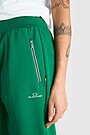 Nacionalinės kolekcijos medvilnės kelnės 4 | ŽALIA | Audimas