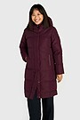 Pūkinis paltas su membrana 1 | BORDO | Audimas