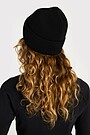 Megzta merino vilnos kepurė 2 | JUODA | Audimas