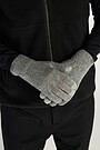 Merino vilnos pirštinės su ekrano lietimo funkcija 3 | PILKA | Audimas