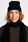 Megzta merino vilnos kepurė 1 | JUODA | Audimas