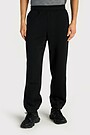 Padidinto silueto medvilninės kelnės šiauštu vidumi 2 | JUODA | Audimas