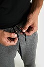 Sintetinio trikotažo sportinės kelnės 4 | PILKA | Audimas