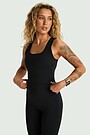 Pailginta sportinė liemenėlė 3 | JUODA | Audimas