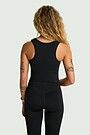 Pailginta sportinė liemenėlė 4 | JUODA | Audimas