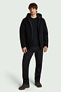 Pūkinė striukė su membrana 1 | JUODA | Audimas