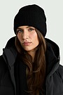 Megzta merino vilnos kepurė 3 | JUODA | Audimas