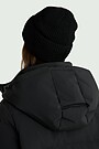 Megzta merino vilnos kepurė 2 | JUODA | Audimas