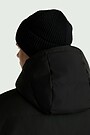 Megzta merino vilnos kepurė 4 | JUODA | Audimas