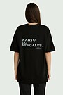 Medvilniniai unisex marškinėliai trumpomis „Kartu iki pergalės“ 1 | JUODA | Audimas