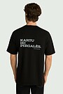 Medvilniniai unisex marškinėliai trumpomis „Kartu iki pergalės“ 3 | JUODA | Audimas