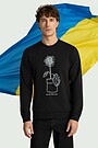 Vyriškas medvilninis džemperis „Saulėgrąža“ 1 | JUODA | Audimas