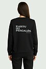 Moteriškas medvilinis džemperis „Kartu iki pergalės“ 2 | JUODA | Audimas