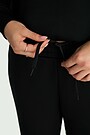 Plačios medvilninės kelnės šiauštu vidumi 4 | JUODA | Audimas